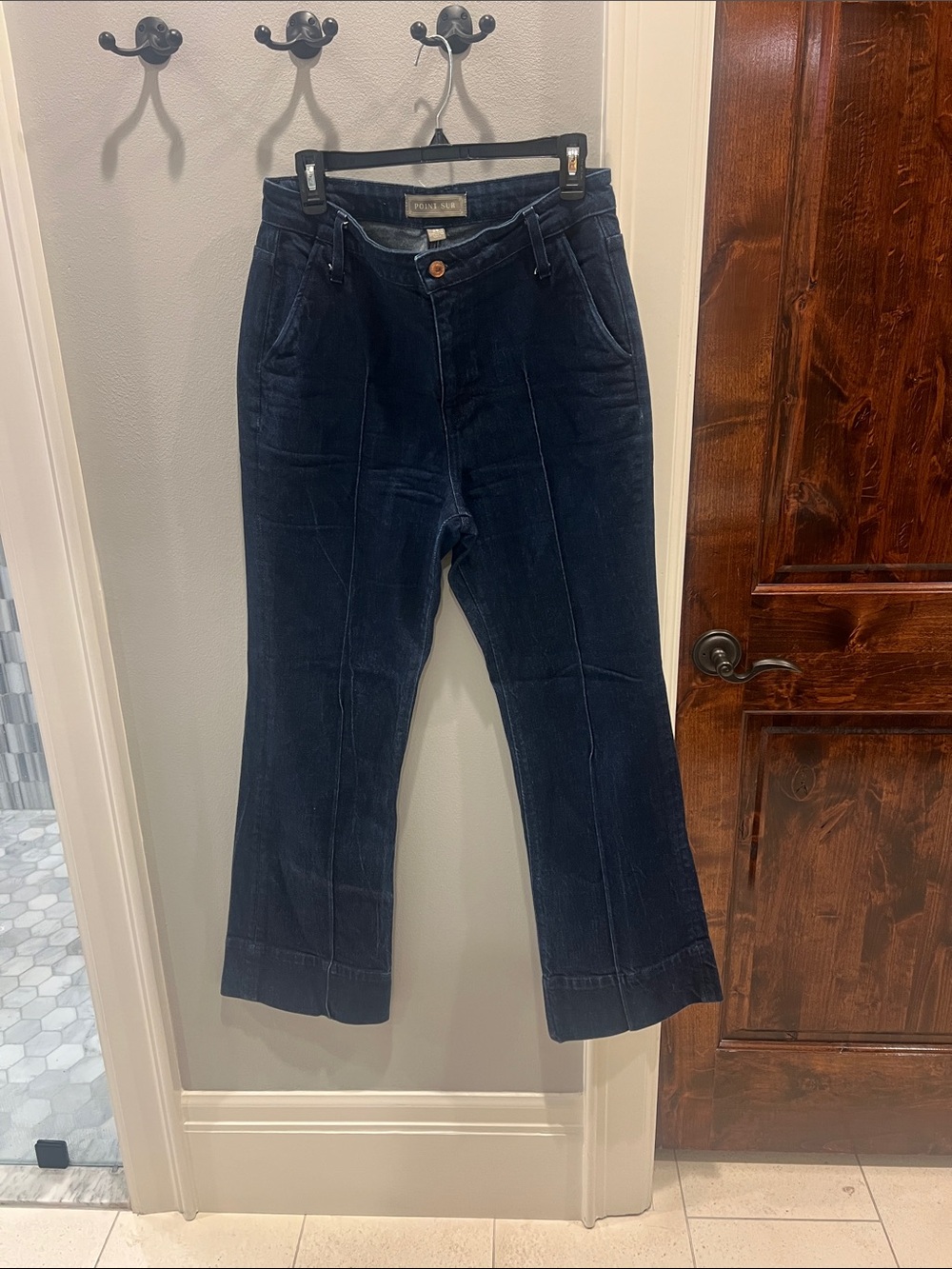 JCrew Point sur denim Women's dark trouser Jeans